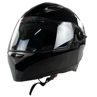 Kaski motocyklowe - Kask na skuter motocyklowy szczękowy zamknięty BB09B z blendą M czarny połysk - miniaturka - grafika 1