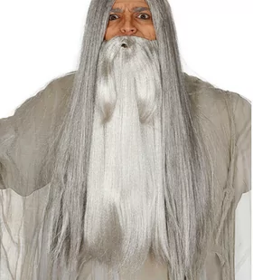 Broda Gandalf Szary dla mężczyzny - Dodatki do strojów karnawałowych - miniaturka - grafika 1