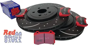Tylne CERAMICZNE klocki RedStuff + NAWIERCANE NACINANE tarcze hamulcowe 365mm EBC seria GD Chevrolet Camaro 6,2 V8 - Tarcze hamulcowe - miniaturka - grafika 5