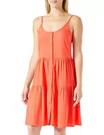 Sukienki - ONLY Damska sukienka Onlyana Life Fr Strap Button Dress PTM letnia sukienka, koralowy (Hot Coral), M - miniaturka - grafika 1
