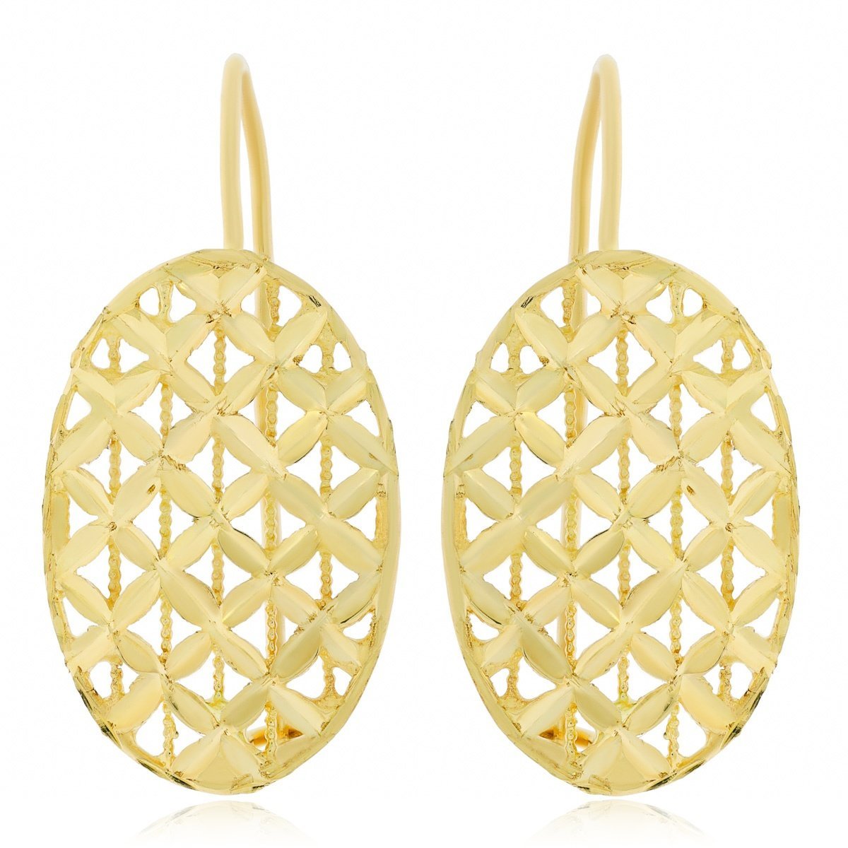 Złote kolczyki diamentowane bigiel pr. 585