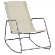 Fotele i krzesła ogrodowe - vidaXL Lumarko Ogrodowe krzesło bujane, kremowe, 95x54x85 cm, textilene! 47929 - miniaturka - grafika 1