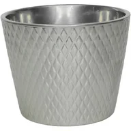 Donice - Osłonka ceramiczna Harlekin srebrna 12 cm Cermax - miniaturka - grafika 1