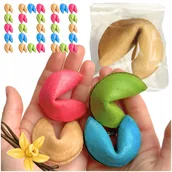 Pieczywo chrupkie - Ciasteczka z Wróżbą Podziękowania dla Gości ŚLUB URODZINY Kolorowe MIX 100 - miniaturka - grafika 1