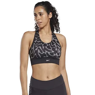 Reebok Damski biustonosz sportowy Run All Over Print - Biustonosze - miniaturka - grafika 1