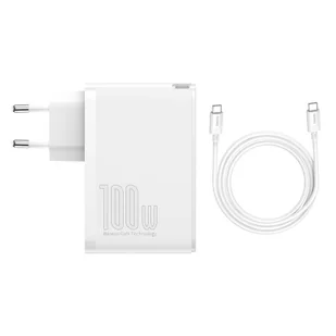 Baseus GaN2 Pro szybka ładowarka sieciowa 100W USB / USB Typ C Quick Charge 4+ Power Delivery biały (CCGAN2P-L02) - Ładowarki do telefonów - miniaturka - grafika 12