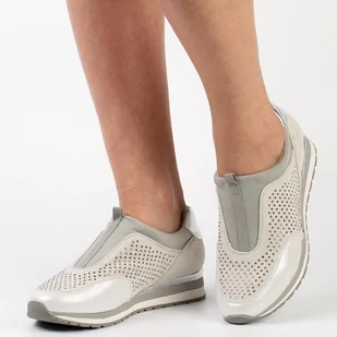 M.Daszyński Szare sneakersy damskie, półbuty M.DASZYŃSKI 2169-3 - M.Daszyński - Sneakersy damskie - miniaturka - grafika 1