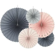 Dekoracje sali - PartyDeco Rozeta wisząca "Elegant Bliss", 5 szt RPK7 - miniaturka - grafika 1