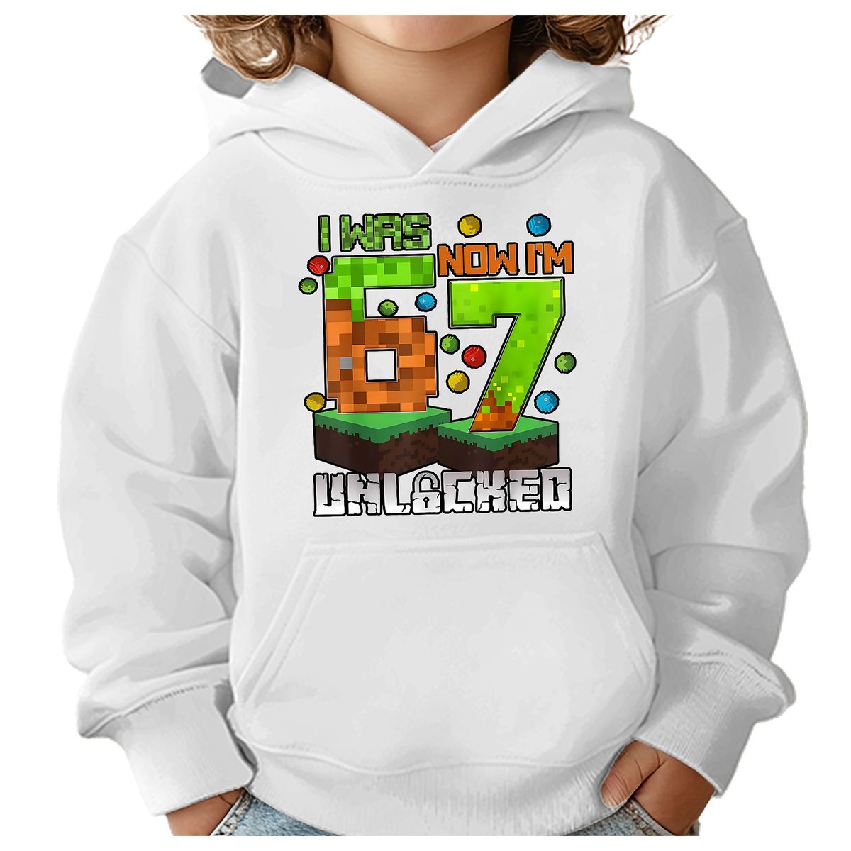 BLUZA DZIECIĘCA Z KAPTUREM 67 SIX SEVEN VIRAL 122-128 DLA DZIECKA PREZENT