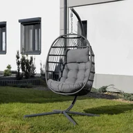 Fotele i krzesła ogrodowe - Fotel wiszący HARMONY Grey - FOCUS GARDEN - miniaturka - grafika 1