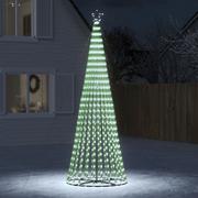 Oświetlenie świąteczne - vidaXL Stożkowa choinka z lampek, 688 zimnych białych LED, 300 cm - miniaturka - grafika 1