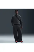 Spodnie męskie - Męskie spodnie zdzianiny oluźnym kroju zluźnymi nogawkami Nike Tech - Szary - miniaturka - grafika 1