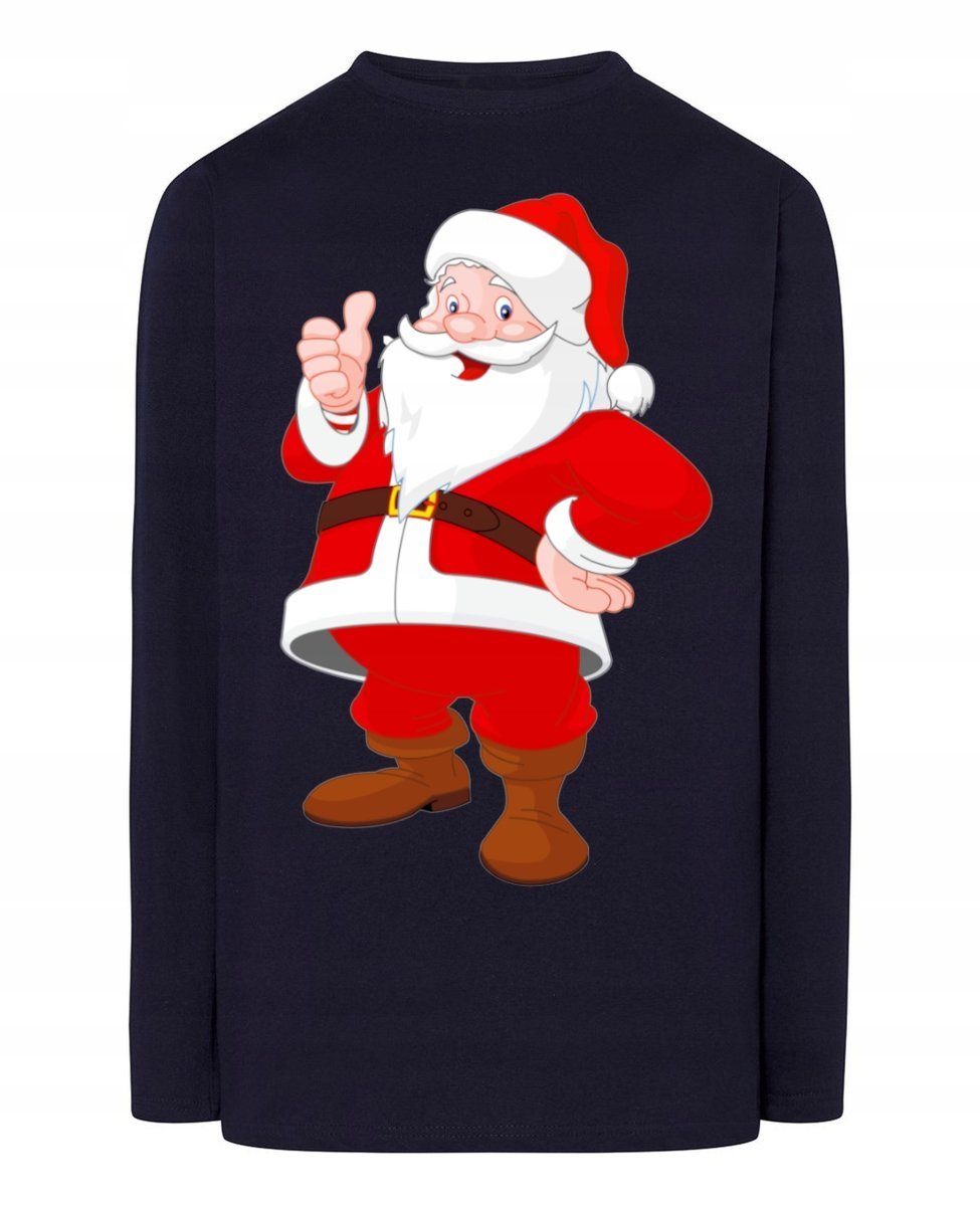 Longsleeve nadruk Mikołaj Boże Narodzenie Rozm.L