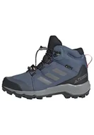 Buty dla chłopców - adidas Uniseks - dzieci Terrex Mid GORE-TEX Hiking Shoes Kids, Wonder Steel/Grey Three/Semi Impact Orange, 40 EU - miniaturka - grafika 1