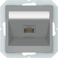Gniazdka elektryczne - COMPUTER SOCKET GREY KLRJ45-16E2-02 QR - miniaturka - grafika 1