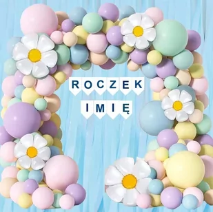 Roczek 1 urodziny girlanda balonowa niebieska - Baby shower i roczek - miniaturka - grafika 1