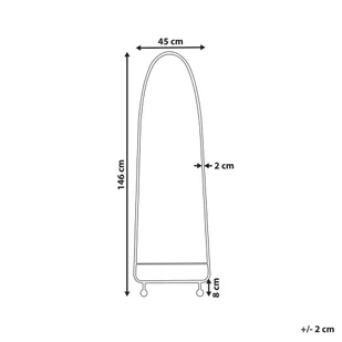 Metalowe lustro ścienne 45 x 146 cm zielone PARNAY Lumarko! - Lustra - miniaturka - grafika 6