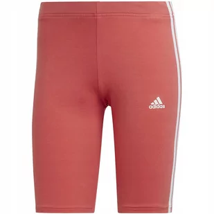 Spodenki damskie adidas Tight 3-Stripes Bike Shorts koralowe HF1862 M - Legginsy - miniaturka - grafika 1
