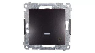 Kontakt Kontakt_Simon Przycisk światło z podświetleniem LED (moduł) 10AX. 250V. szybkozłącza antracyt DS1L.01/48 - Wyłączniki światła i elektryczne - miniaturka - grafika 1