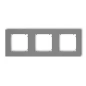 Klawisze i ramki - Karlik Ramka potrójna uniwersalna MINI 27MR-3 szary 27MR-3 - miniaturka - grafika 1