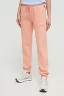 Spodnie damskie - Napapijri spodnie dresowe bawełniane kolor pomarańczowy gładkie - miniaturka - grafika 1