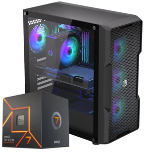 Komputer Gamingowy Ryzen 7 7700 Rx 9060 Xt 32Gb Ddr5 2Tb M2 - Zestawy komputerowe - miniaturka - grafika 1