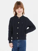 Swetry damskie - Tommy Hilfiger Kardigan KG0KG07628 Granatowy Regular Fit - miniaturka - grafika 1