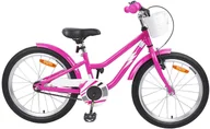 Rowery - vidaXL Rower Dziecięcy 20 Cali dla dzieci w wieku 6-11 lat Ciemny Róż - miniaturka - grafika 1