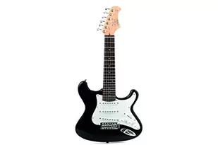 EKO music S-100 3/4 gitara elektryczna Stratocaster 6 strun, czarny, biały, gitara (6 strun) - Gitary elektryczne - miniaturka - grafika 1