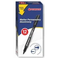 Przybory szkolne - Marker dwustronny czarny (12szt) PENMATE - miniaturka - grafika 1