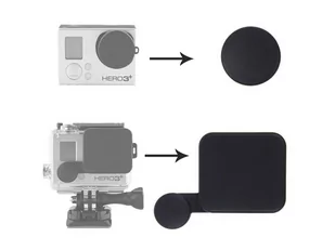 Dekielek zaślepka GoPro Hero 3+ 4 BLACK SILVER - Akcesoria do kamer sportowych - miniaturka - grafika 1