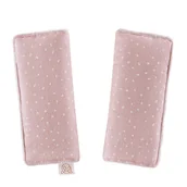 Akcesoria do wózków - Ochraniacze bambusowe na pasy - Kamyczki róż - miniaturka - grafika 1