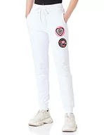 Spodnie damskie - Love Moschino Regularne Fit Jogger Spodnie Damskie Casual, Optyczny biały, 42 - miniaturka - grafika 1