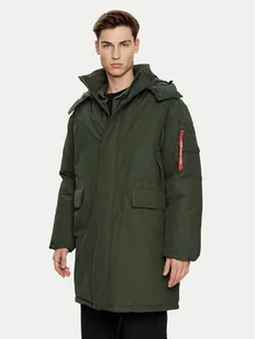 Alpha Industries Parka 148124 Zielony Regular Fit - Kurtki męskie - miniaturka - grafika 1