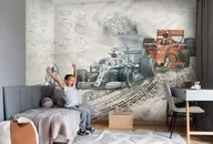 Tapety - Formula 1 Tapeta dla Chłopaka z Bolidami i Torem Wyścigowym - miniaturka - grafika 1