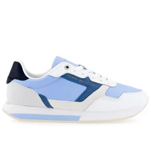 Buty Tommy Hilfiger Essential Running FW0FW06947-C1Z - biało-niebieskie - Buty sportowe damskie - miniaturka - grafika 1