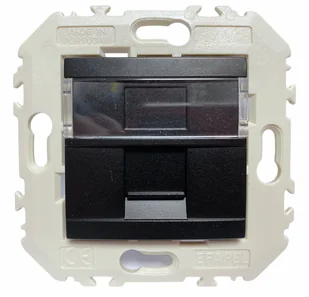 EFAPEL QUADRO45 GNIAZDO KOMPUTEROWE RJ45 KAT6 45455 KWPM CZARNY - Inne akcesoria elektryczne - miniaturka - grafika 1