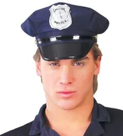 Dodatki do strojów karnawałowych - Czapka policjanta, granatowa - miniaturka - grafika 1