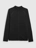 Bluzy męskie - 4F BLUZA MĘSKA TRENINGOWA REGULAR SZYBKOSCHNĄCA FNK M575 GŁĘBOKA CZERŃ M - miniaturka - grafika 1