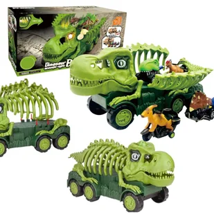 Zestaw Szkielet Dinozaura Interaktywny Transporter Quad Motor Auto Samochód - Samochody i pojazdy dla dzieci - miniaturka - grafika 1