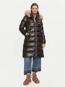 Kurtki damskie - Geox Kurtka zimowa Backsie W4628H T2843 F9000 Czarny Regular Fit - miniaturka - grafika 1