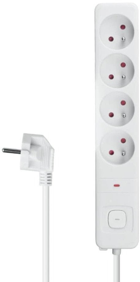 Listwa zasilająca DPM FMP4015W, 4 gniazda, 1,5m, biała