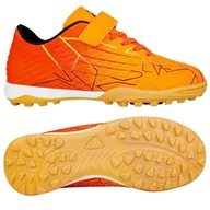 Piłka nożna - Turfy Buty Do Gry W Piłkę Nożną Wygodne Na Rzepy Lekkie Stabilne Trwałe Piłkarskie Dziecięce Miron Pomarańczowe 31 - miniaturka - grafika 1