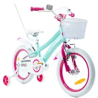 Rowery - Rower dziecięcy GERMINA BMX 16 cali dla dziewczynki Błękitny - miniaturka - grafika 1