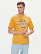 Koszulki męskie - Jack&Jones T-Shirt Logo 12254862 Żółty Standard Fit - miniaturka - grafika 1