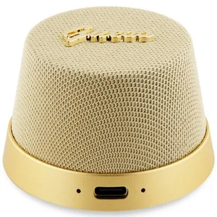 Guess głośnik Bluetooth GUWSC3ALSMD Speaker Stand złoty/gold Magnetic Script Metal - Głośniki przenośne - miniaturka - grafika 1