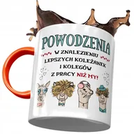 Kubki - Kubek Pomarańczowy na Pożegnanie z Pracy Prezent z Nadrukiem ze Zdjęciem + Opakowanie na prezent (wzór 02) - miniaturka - grafika 1