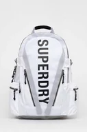 Plecaki - Superdry plecak męski kolor biały duży z nadrukiem - miniaturka - grafika 1