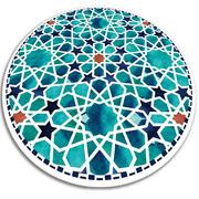 Dywany - Uniwersalny dywan okrągły winylowy geometruczne gwiazdy fi60 cm - miniaturka - grafika 1