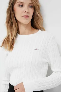 Gant sweter damski kolor biały lekki - Swetry damskie - miniaturka - grafika 1